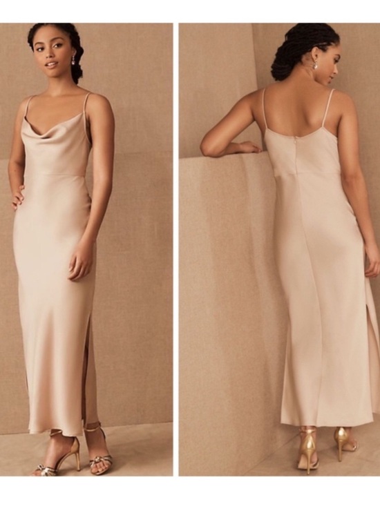 BHLDN Dresses & Skirts - BHLDN Malynn Maxi Slip Dress Cowl Dress In Oyster NWT